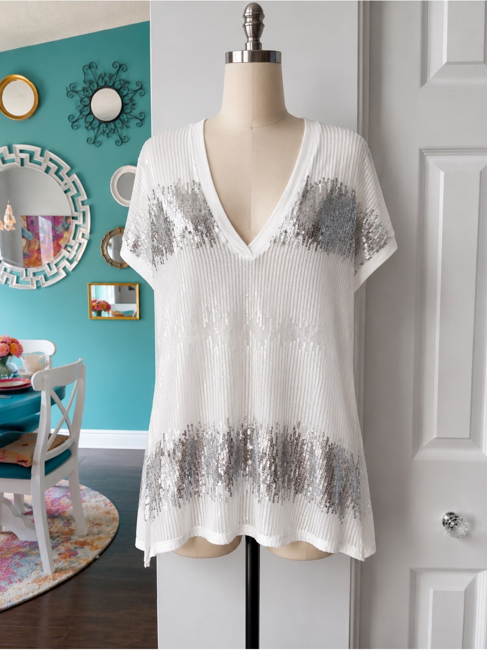 INC Concepts Top Sequence Tunic SZ M